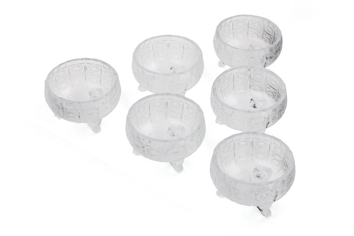 Hermia Juego de 6 Cuencos de Cristal Eye Plain Multicolor